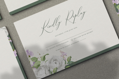 elegant wedding invitation card with roses watercolor Product Image 6