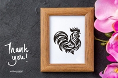 Artistic Rooster Silhouette Vector Product Image 6