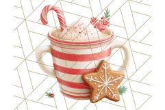 Christmas Coffee Mugs Clipart PNG Festive Cups Product Image 2