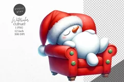 Christmas clipart, Snowman clipart, Christmas sublimation Product Image 1