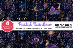 Pastel Rainbow Holographic Background JPG Product Image 1