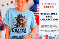 Stars, Stripes &amp; Quacks PNG | Patriotic Duck DTF Product Image 6