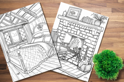Cozy Cottage Life Coloring Pages 10 A4 PNG Product Image 6
