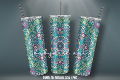 Abstract Boho Seamless Tumbler Wrap Sublimation Design Product Image 2