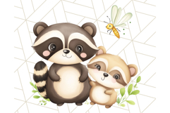 Cute Animal Friends Clipart PNG, Whimsical Spring Animal Duo Product Image 2