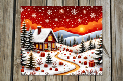 Embroidery Landscape | skinny tumbler Sublimation design P2 Product Image 2