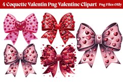 Coquette Valentine Clipart PNG Product Image 1