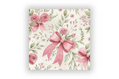 Pink Coquette Shabby Chic Seamless Patterns, Vintage Rose Product Image 6