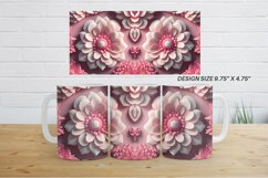 3d Pink Flower Illustration mug wrap | Mug sublimation desig Product Image 8