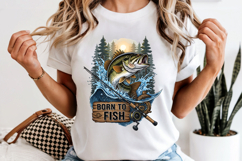 Born to Fish PNG, Largemouth Bass Fishing Sublimation Product Image 6