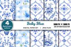 Baby Blue Digital Paper JPG Product Image 1