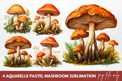 Aquarelle Pastel Mashroom Sublimation Product Image 1