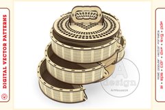 Box Organizer v33 - laser cut file - Glowforge ready SVG Product Image 6