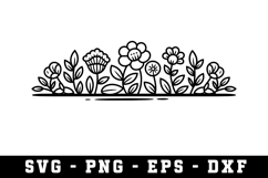 Wildflowers Svg Design | Svg Files for Cricut Product Image 1