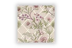 Lilac Toile Digital Paper Pack, Vintage Floral Toile Product Image 4
