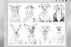 30 Procreate Detective Dogs Stamp Brushes Product Image 2