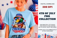 Freedom Quack Duck PNG | Sublimation DTF Product Image 6