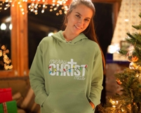 Merry Christmas Cross PNG Preppy Christmas Distressed PNG Product Image 3