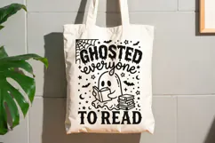 Ghosted Everyone To Read Svg, Ghost Reading Svg, Books Svg. Product Image 7