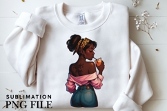 Motivational Melanin woman Sublimation PNG, Graphic Illustra Product Image 5