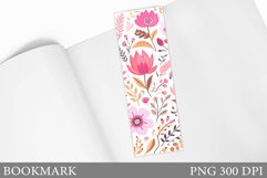 Floral Bookmark Design. Flowers Bookmark Sublimation Product Image 1