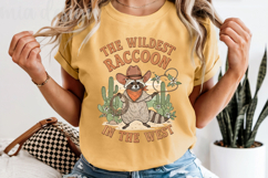 Wildest Raccoon In The West PNG Cowboy Raccoon Sublimation Product Image 5