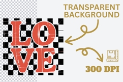 LOVE PNG | Retro Valentine’s Day Sublimation Design Product Image 3