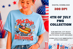 Hot Dogs &amp; Bad Decisions PNG | Sublimation DTF Product Image 6