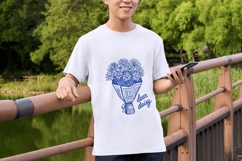 Hand-Drawn Flower PNG Sublimation Bundle - 300 DPI Product Image 6