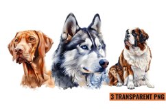 Watercolor Dog Breed Clipart , PNG Product Image 1