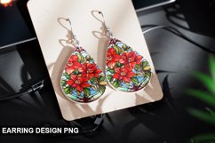 Stained Glass Christmas flowers Earring Design Product Image 1