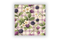 Pastel Blackberry Gingham Digital Paper, Seamless Watercolor Product Image 6