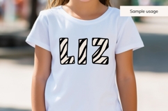 Zebra Print Alphabet SVG, Animal Letters Product Image 6