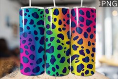 Rainbow Leopard Print Tumbler Wrap - High Quality 300 Dpi Product Image 1