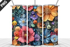 Flowers Tumbler Wrap | Sublimation Design | Tumbler PNG Product Image 1
