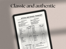 High School Transcript Template, MS Word, docs editable Product Image 5