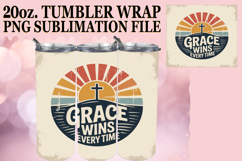 Blissful Sublimation 20oz tumbler wrap, Religious Product Image 1