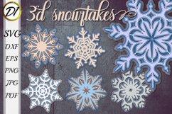 3d snowflake. Snowflakes bundle. Snowflake svg. Christmas. Product Image 1