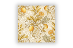 Citrus Toile Digital Paper Pack, Vintage Floral Toile Product Image 6
