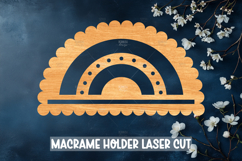 Rainbow Macrame Holder Laser cut, Home decor Laser Cut Product Image 1
