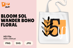 Bloom Sol Wander Boho Floral Monogram Product Image 1