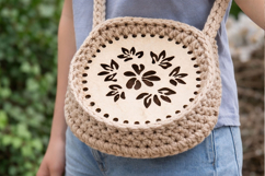 Crochet basket base carved ornament instant download file 6 Product Image 6