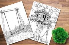 Abandoned Places Coloring Pages 10 A4 PNG Product Image 5