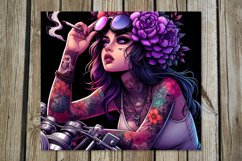 Motorcycle girl | Skinny tumbler sublimation design bundle Product Image 6