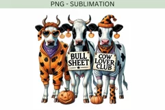 Bullsheet PNG, Funny Halloween Cow Design for T-Shirts Product Image 4
