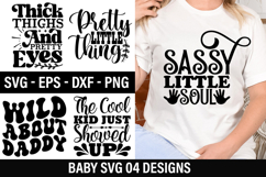 Baby SVG Design - Thick Thighs And Pretty Eyes Product Image 1