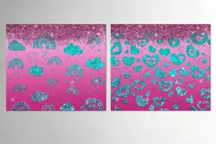 Glitter Pink & Blue | 18 Skinny Tumbler Sublimation designs Product Image 6