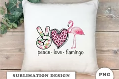 Peace Love Flamingo sublimation designs downloads Product Image 6