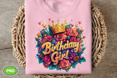 Birthday Girl PNG Floral Birthday PNG Product Image 6