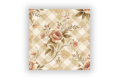 Antique Paper Digital Paper Pack, Vintage Floral Seamless Product Image 6